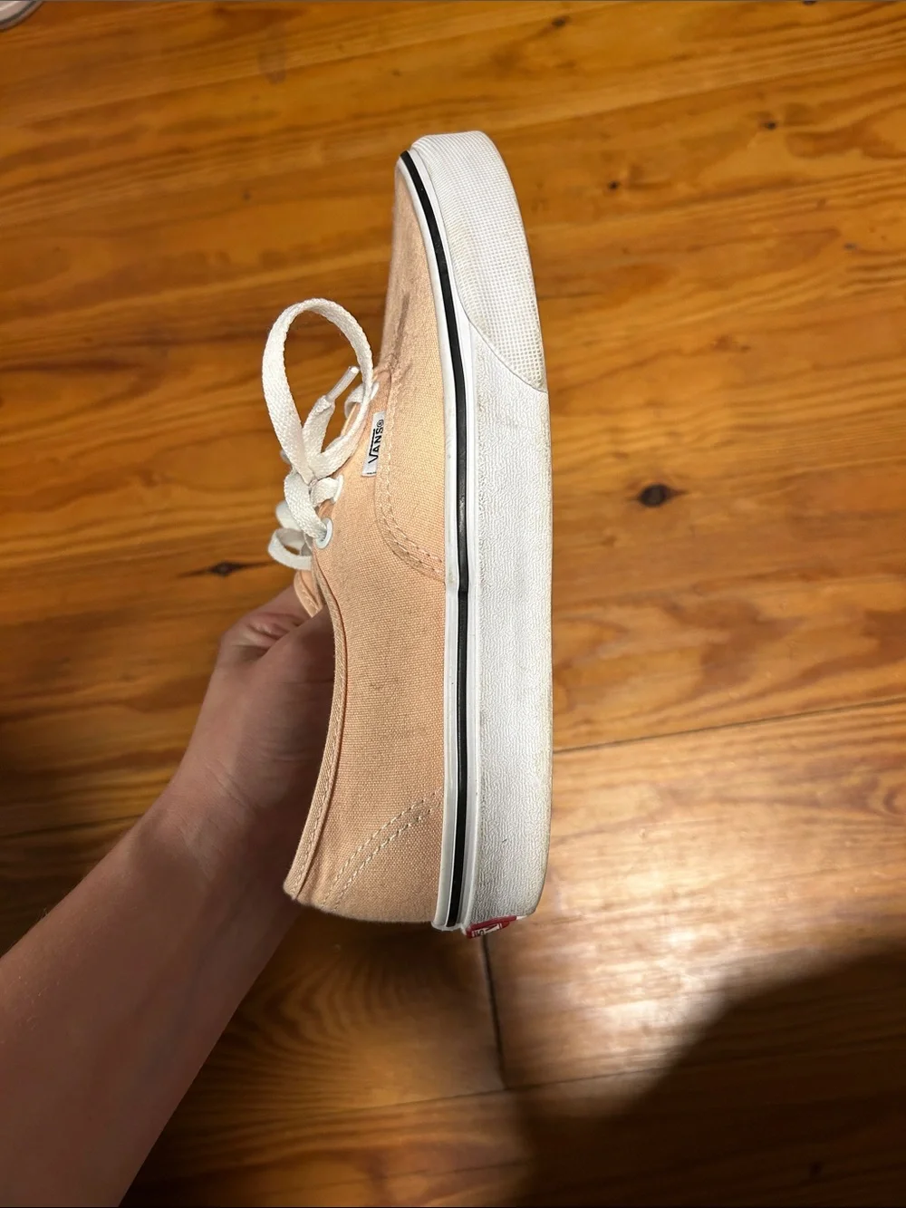 Vans Peach Canvas Low-Top Sneakers